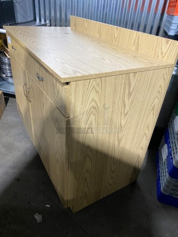 Custom Made Work Top Cabinet! With 2 Drawer And 2 Door Storage Space Underneath! - Image 2 of 8