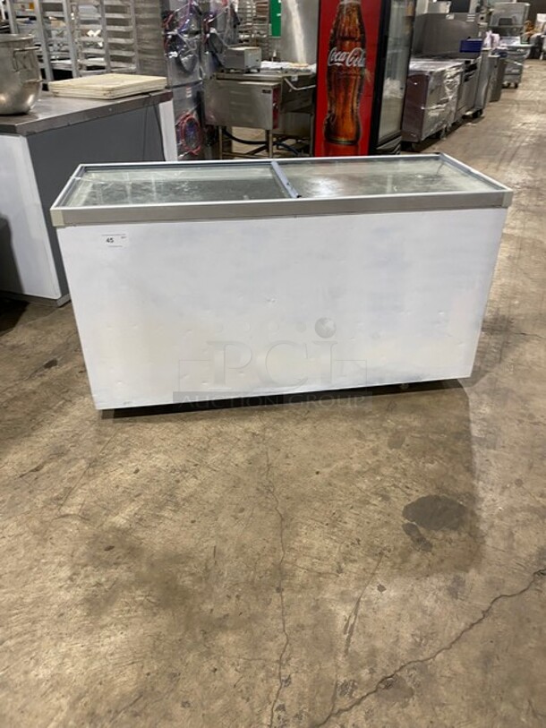 Vestfrost Commercial Ice Cream Freezer Merchandiser! With 2 Sliding Top Doors! Model SCF1710 Serial 20092424877! 115V! - Image 1 of 7