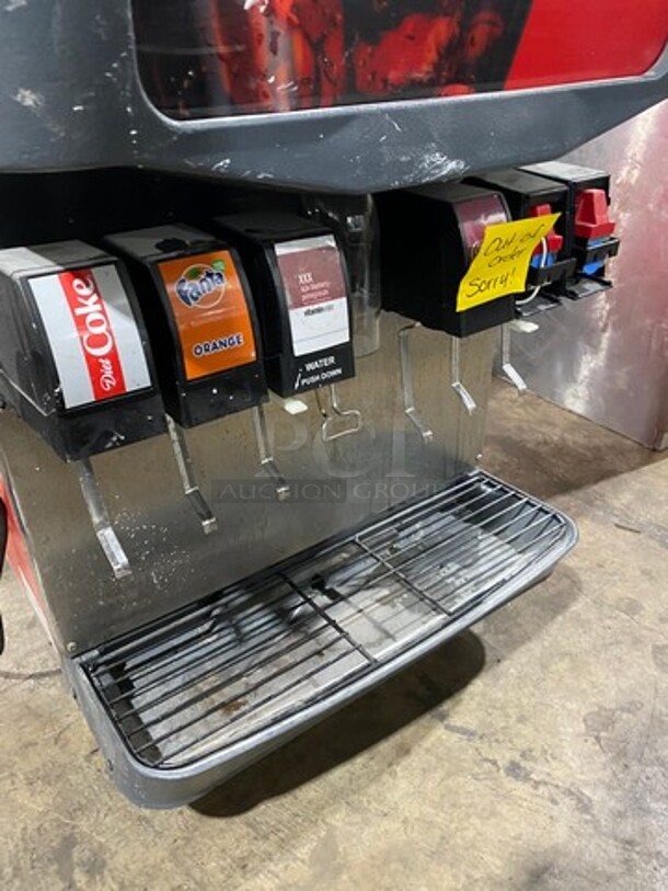Cornelius Commercial 6 Spout And Ice Dispenser Beverage System! Model: ED150 SN: 62B0946ED256 115V 60HZ 1 Phase - Image 6 of 11