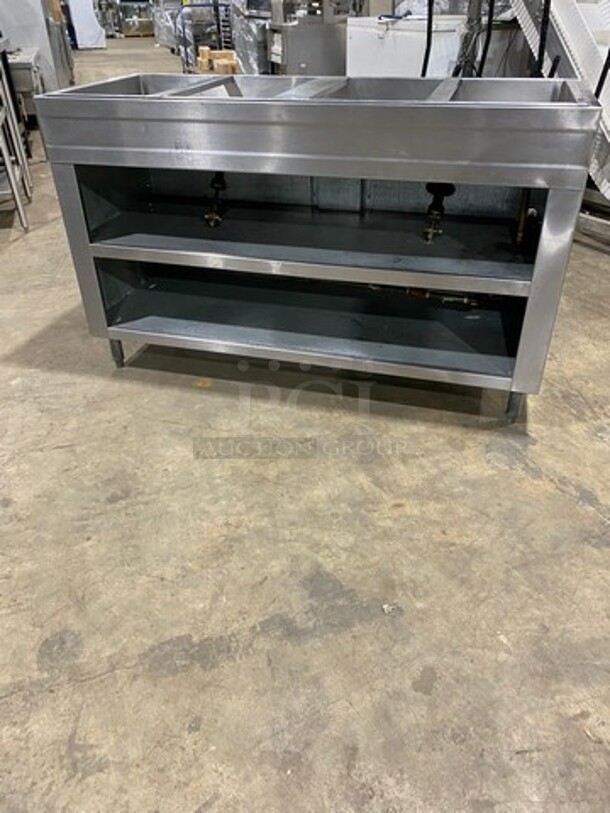 Commercial Gas Powered 4 Well Steam Table! With Storage Space Underneath! Solid Stainless Steel! On Legs! - Image 3 of 9