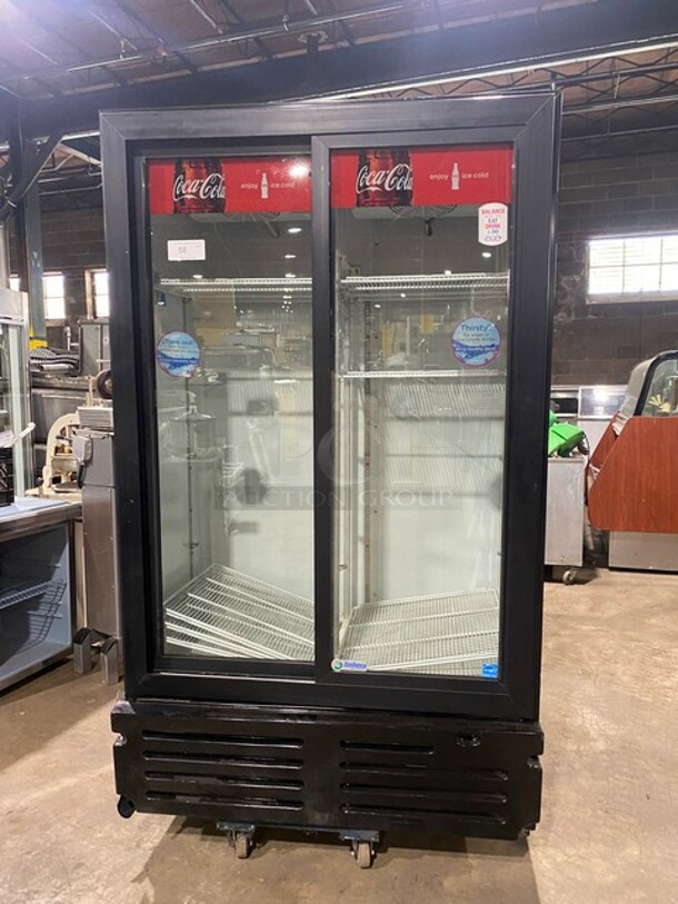 Nice! Imbera 2 Sliding Glass Door Reach In Cooler Merchandiser! Model VRD37 Serial 083140500307! 115V 1Phase! - Image 1 of 7