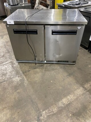 Everest Commercial 2 Door Lowboy/ Worktop Freezer! All Stainless Steel! Model: 69K053 SN: 4073334 115V 60HZ 1 Phase