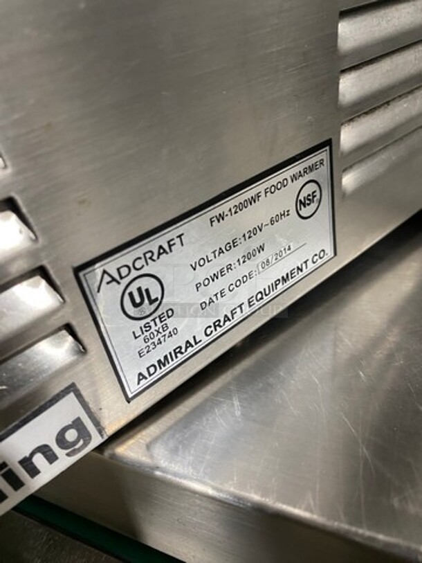 Adcraft Commercial Countertop Single Well Food Warmer! All Stainless Steel! Model: FW1200WF 120V 60HZ 1 Phase - Image 5 of 8