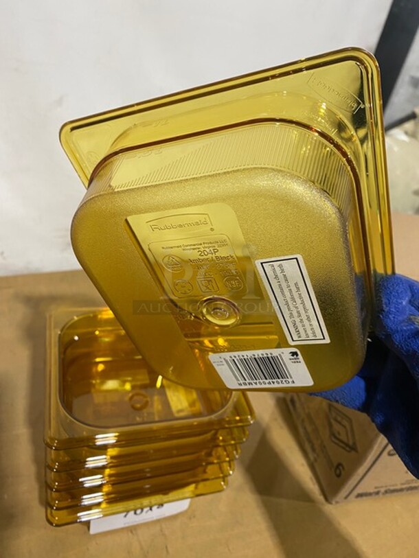 New Rubbermaid Yellow Poly Food Pans! 6x Your Bid! - Image 7 of 8