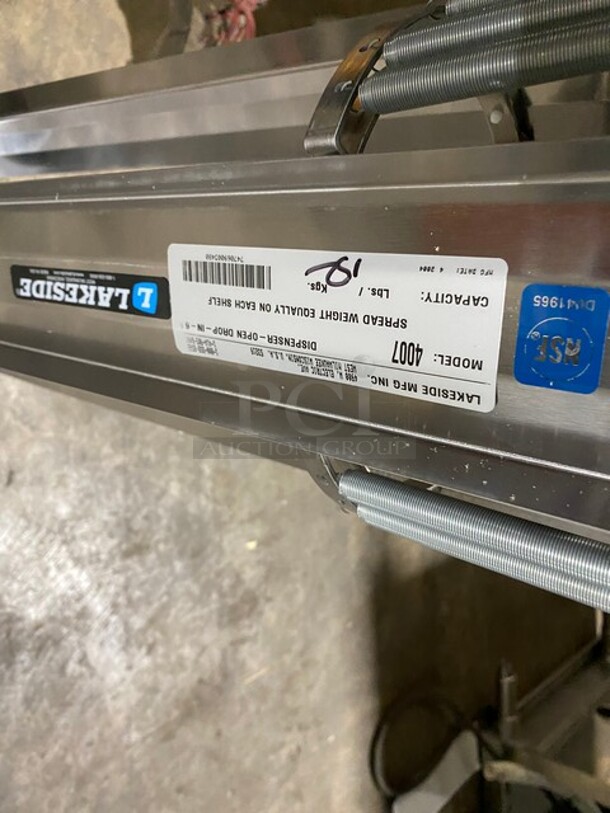 Nice! BRAND NEW! IN THE BOX! All Stainless Steel Lakeside Commercial Plate Dispenser! Model: 4007 - Image 5 of 6