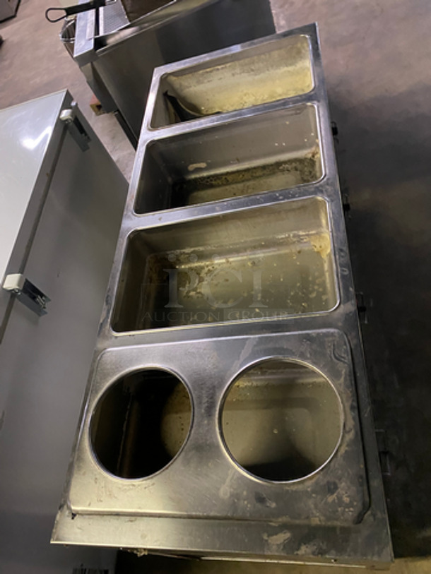 Duke 4 Well Steam Table! With Round Pan Adapter! With Storage Shelf Underneath! All Stainless Steel! On Legs! Model: E304M SN: 0214021 240V 60HZ 1 Phase - Image 5 of 10