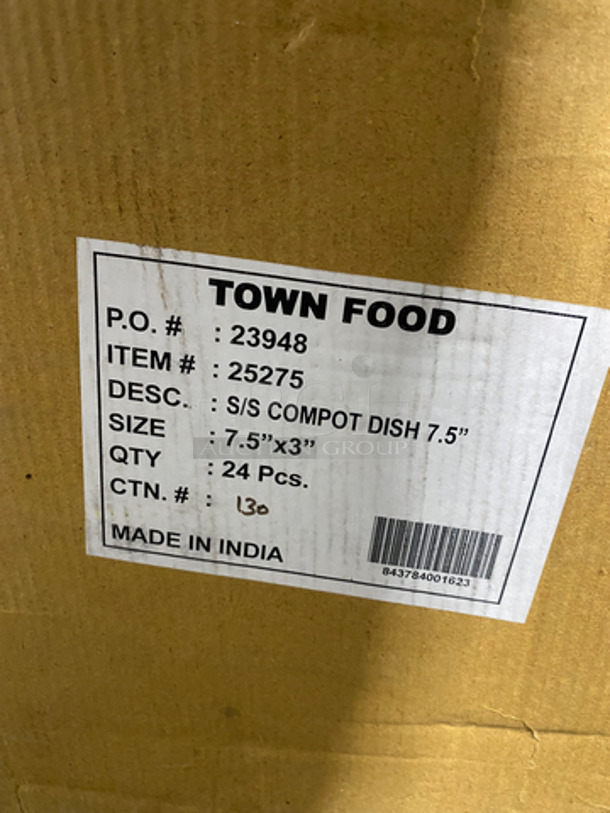 NEW! Town Food 7.5" Stainless Steel Comport Base! 12x Your Bid! - Image 2 of 8