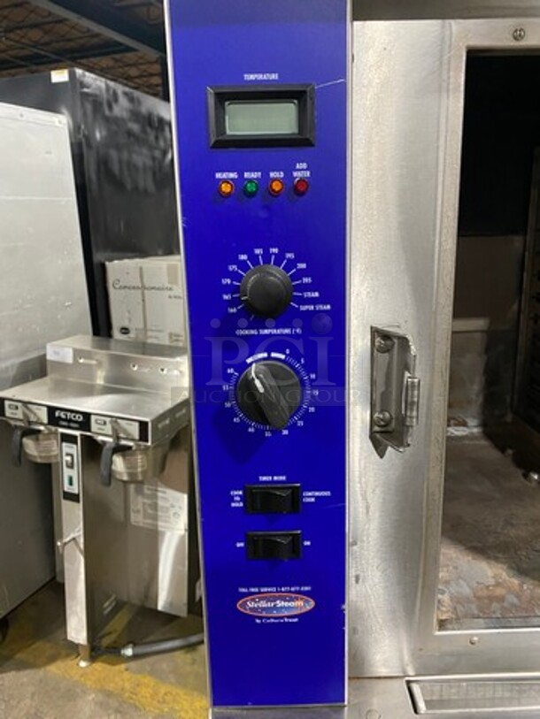 Stellar Steam Commercial Electric Powered Steamer! All Stainless Steel! On Commercial Castors! MODEL CAPELLA SN:021206073 208V - Image 6 of 9
