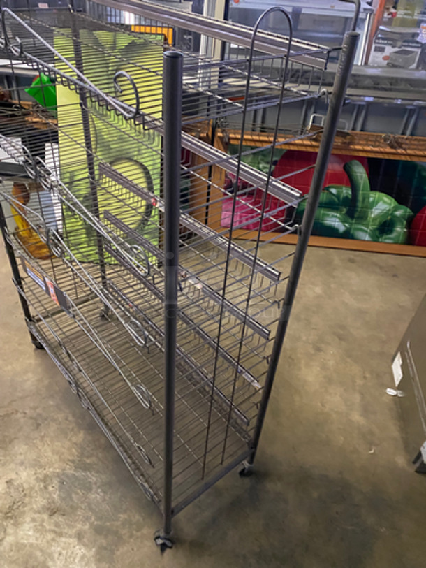 6 Tier Metal Wire Shelf! On Casters! - Image 2 of 5