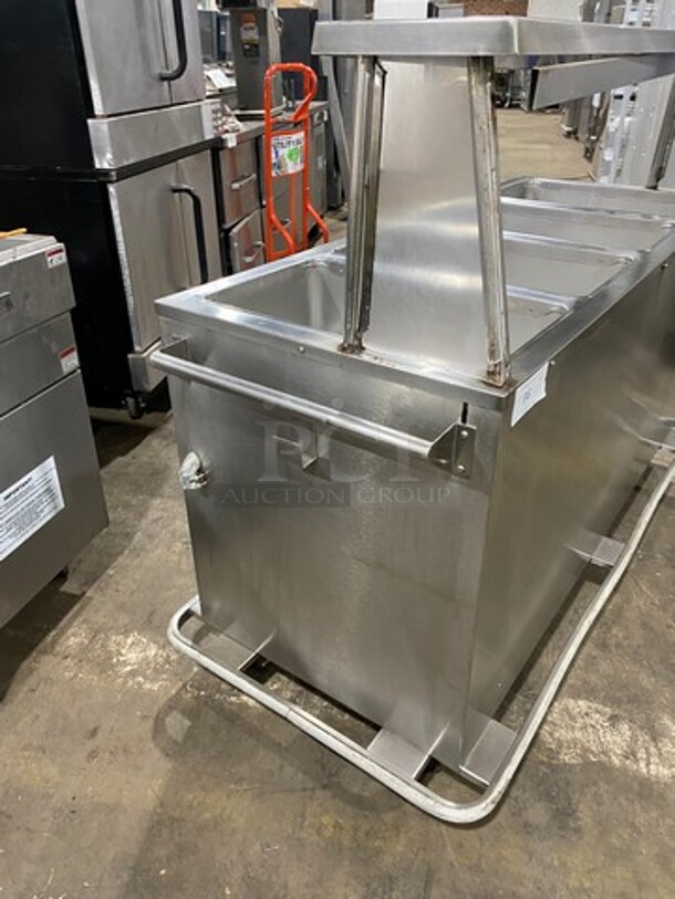 Seco Commercial Electric Powered 4 Well Steam Table! With Storage Space Underneath! All Stainless Steel! On Casters! - Image 4 of 11