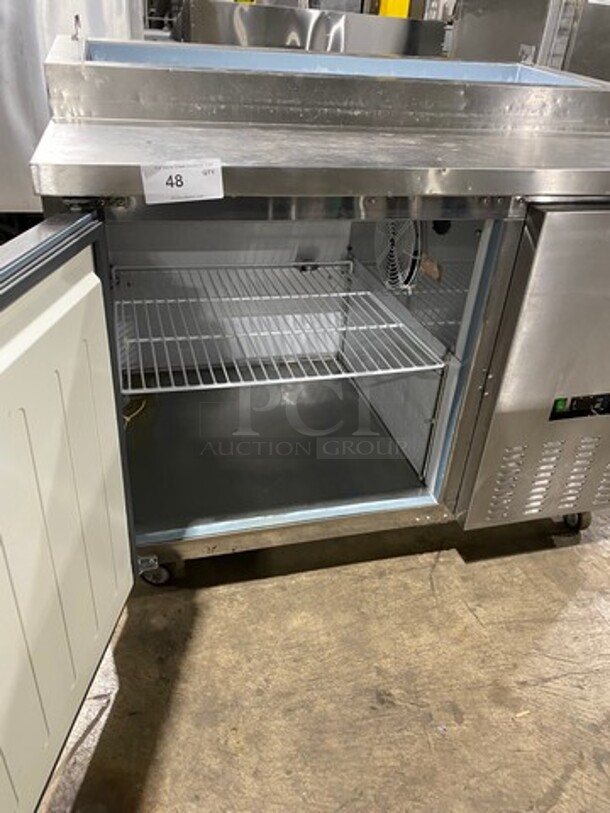Maxx Cold Commercial Refrigerated Pizza Prep Table! With Single Door Storage Space! All Stainless Steel! On Casters! Model: MXCPP50 SN: 6023925 115V 60HZ 1 Phase - Image 5 of 9