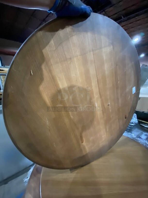 36" Round Wooden Pattern Tabletop! 10x Your Bid! - Image 3 of 4