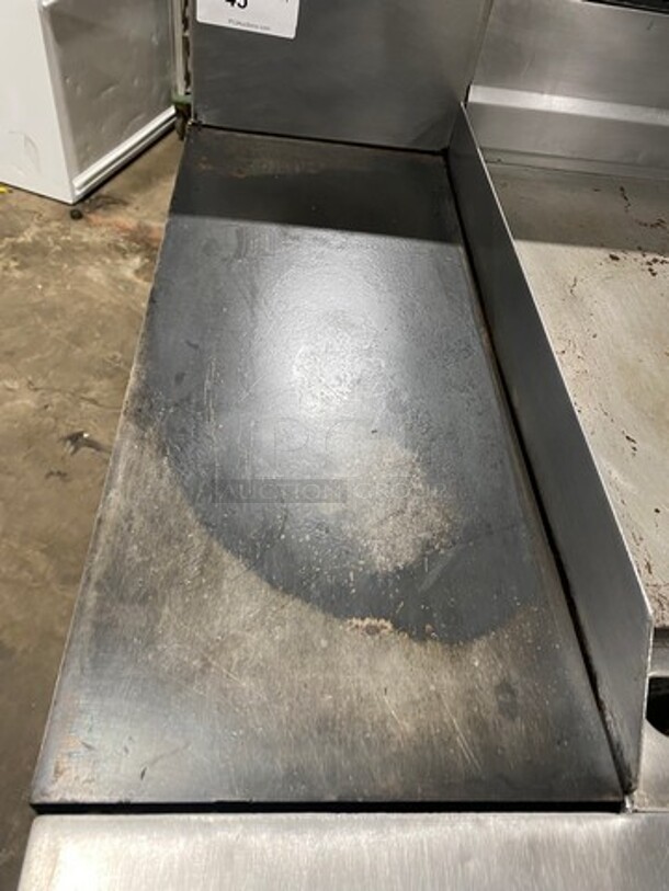 NICE! Garland Commercial Natural Gas Powered Hot Plate With Right Side Flat Griddle! Griddle Has Side Splashes! With Back Splash! With Oven Underneath! All Stainless Steel! - Image 6 of 11