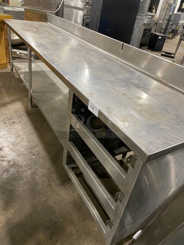 Solid Stainless Steel Work Top/ Prep Table! With Storage Space Underneath! On Legs! - Image 2 of 6