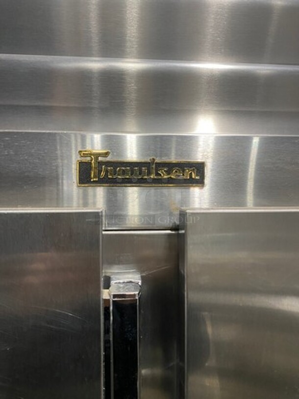 Traulsen Commercial 4 Split Door Reach In Cooler! With Poly Coated Racks And Built In Pan Racks! All Stainless Steel! On Casters! Model: AHT232NUT122 SN: T722770L99 115V 1 Phase - Image 11 of 12