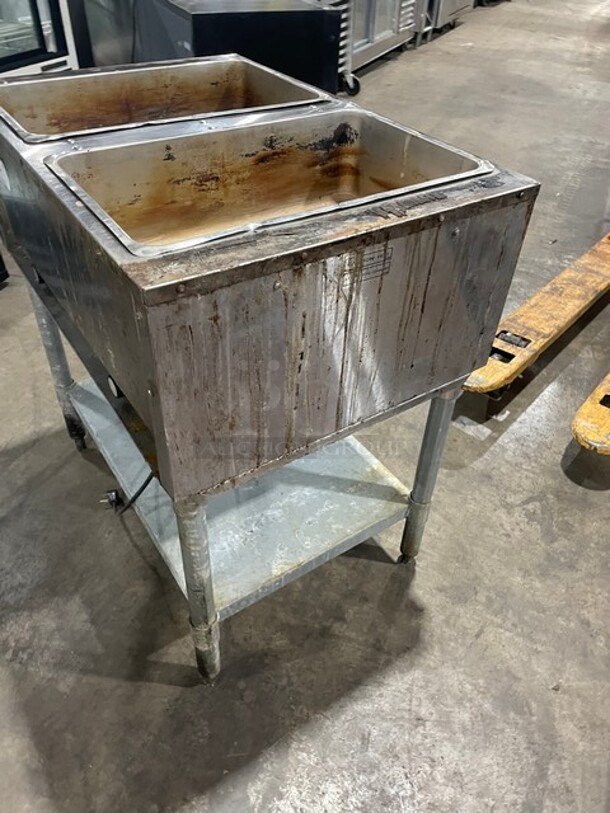 Eagle Commercial Electric 2 Well Steam Table! With Underneath Storage Space! All Stainless Steel! On Legs! Model DRT2208 Serial 1703100127! 208V 1Phase! - Image 2 of 8