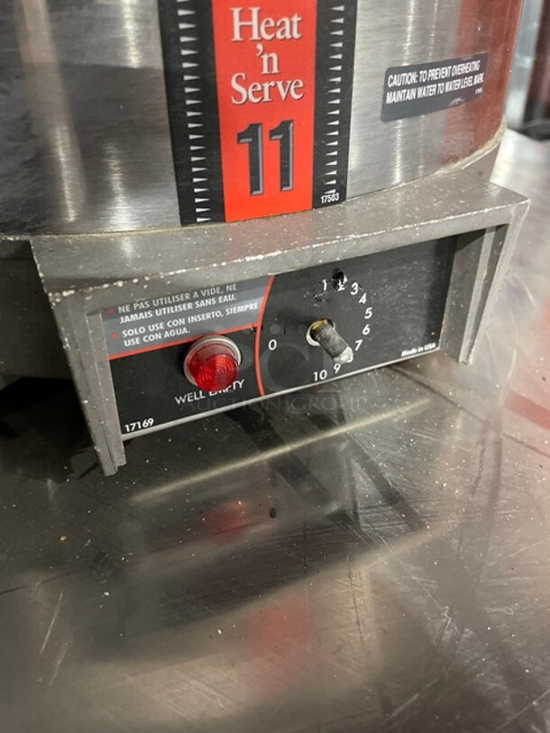 Vollrath Round Heat And Serve Rethermalizer! MODEL HS11 SN: X214-00266764-006 120V  - Image 6 of 8