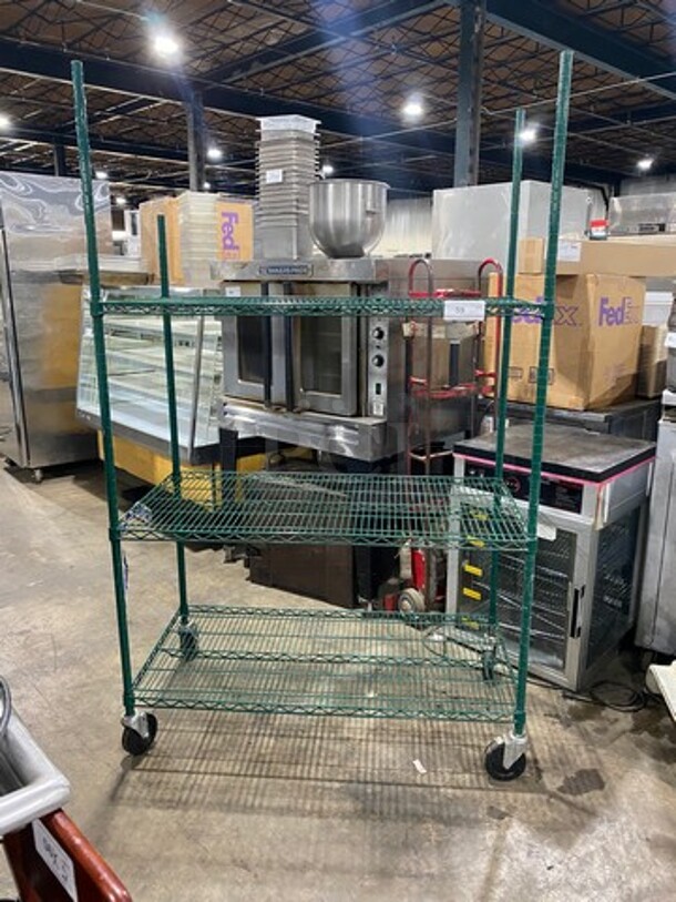 Metro 3 Tier Shelf! On Casters! BUYER MUST DISMANTLE! PCI CANNOT DISMANTLE FOR SHIPPING! PLEASE CONSIDER FREIGHT CHARGES! - Image 1 of 8