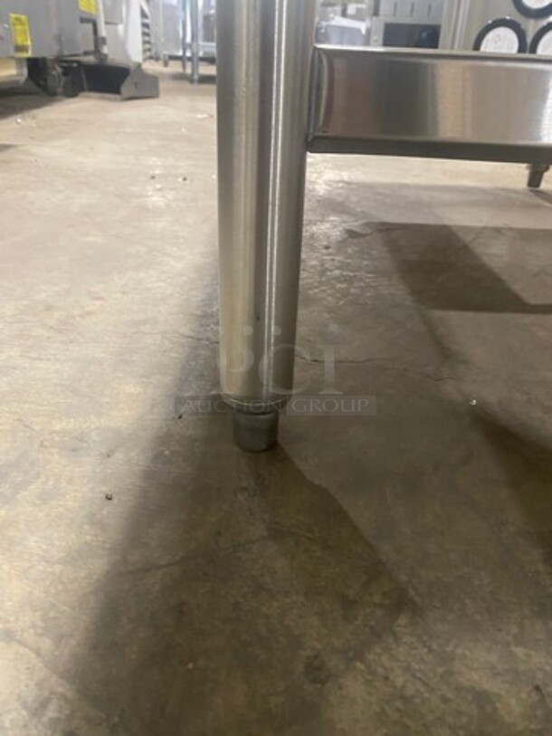 NICE! Wasserstrom Solid Stainless Steel Equipment Stand! With Shelf Storage Space Underneath! On Legs! - Image 8 of 9
