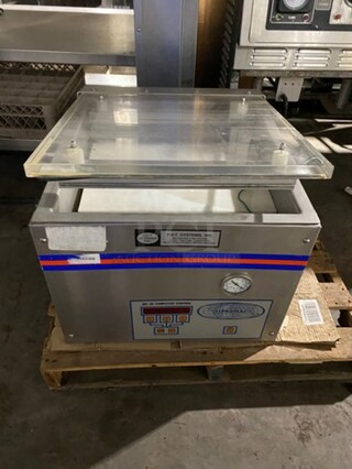 Sipromac Commercial Countertop Vacuum Sealer! Stainless Steel Body! Model: 350 SN: 00846 110V 60HZ 1 Phase