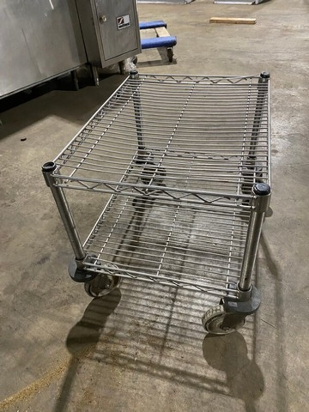Metal Metro Rack Cart! On Casters! - Image 2 of 6