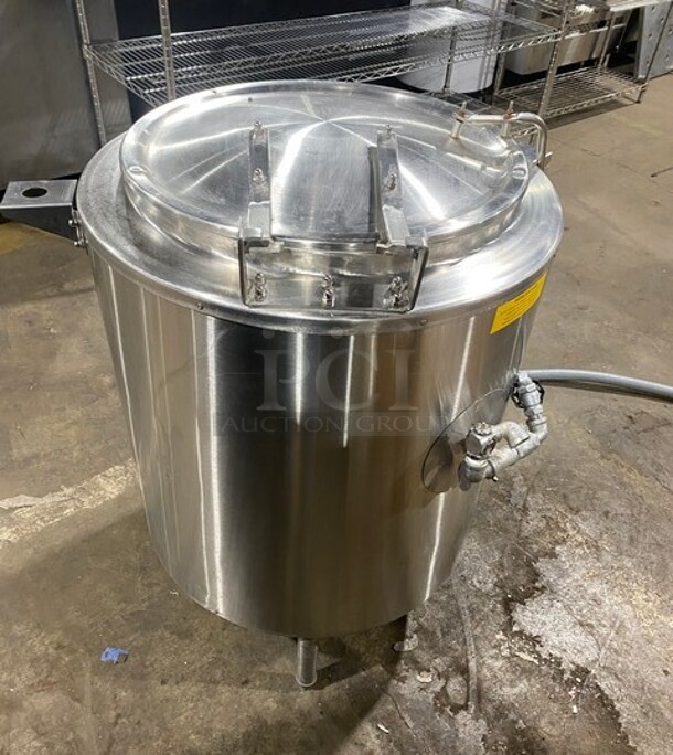 Amazing! 2014 Groen Commercial Electric Powered Jacketed Soup Kettle! All Stainless Steel! On Legs! Model: EE20 SN:94186 208V 3PH! Working When Removed!  - Image 3 of 10
