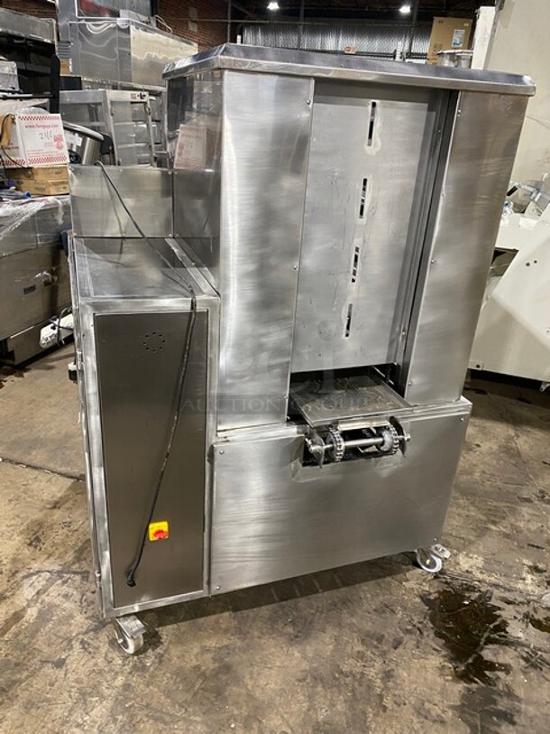 Great! Aksar Smart Food Productions Solutions Food Portioning/Cutting Machine! Machine All Stainless Steel!On Casters!  - Image 3 of 9