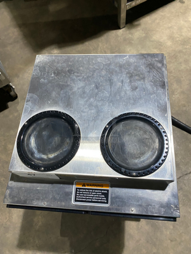 Bunn Commercial Countertop Dual Coffee Brewing Machine! With 4 Coffee Pot Warming Stations! All Stainless Steel! On Small Legs! Model: AXIOM2/2TWIN SN: AXTN012827 120/208/240V 60HZ 1 Phase - Image 5 of 9