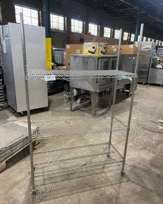 Wire 3 Shelf Rack! On Casters!