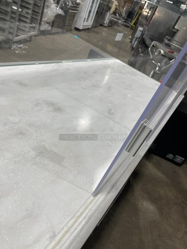 NICE! Structural Concepts Starbucks Style Refrigerated Open Grab-N-Go Display Case! With Glass Enclosed Merchandiser Showcase On Top! On Legs! 220V 1 Phase! Model: SBZ6652DR SN: 1034517 KU323310! Working When Removed!
 - Image 5 of 10
