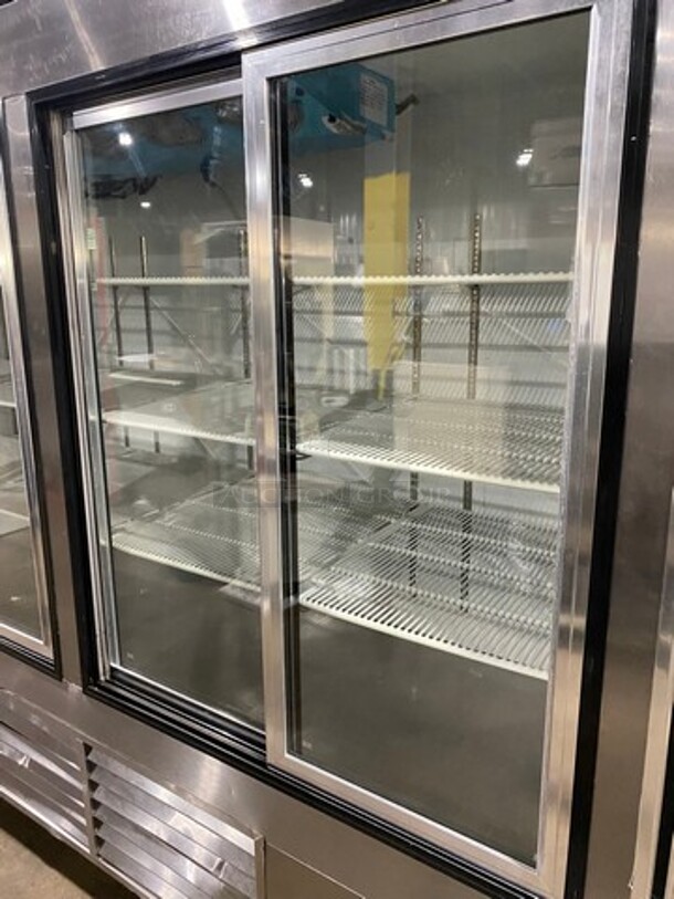 2013 Leader Commercial 4 Door Reach In Cooler Merchandiser! With View Through Doors! Poly Coated Racks! All Stainless Steel! Model: LS96 SN: PW05M0706 115V 60HZ 1 Phase - Image 5 of 9