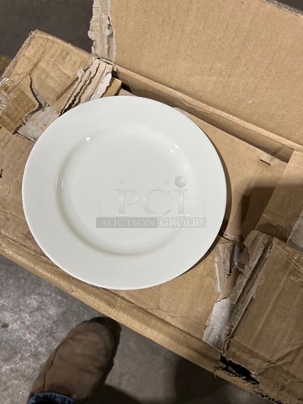 ALL ONE MONEY! Round White Ceramic Serving Plates! - Image 2 of 7