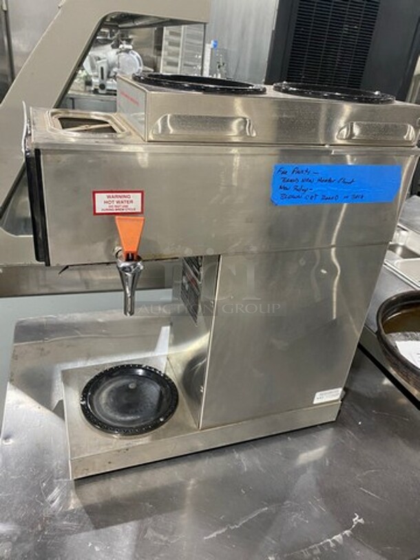 Bunn-O-Matic Commercial Countertop Coffee Brewing Machine! With Hot Water Line! With 3 Coffee Pot Warmers! All Stainless Steel! Model: STF35 SN: 17760 240V 60HZ 1 Phase - Image 2 of 8