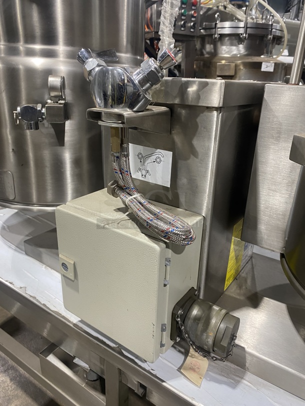 NEW! NEVER USED! Cleveland Commercial Countertop Electric Powered Jacketed Tilting Soup Kettle! On Equipment Stand! All Stainless Steel! On Legs! Model: TKET12T SN: WT680804C01 240V 60HZ 3 Phase - Image 10 of 10
