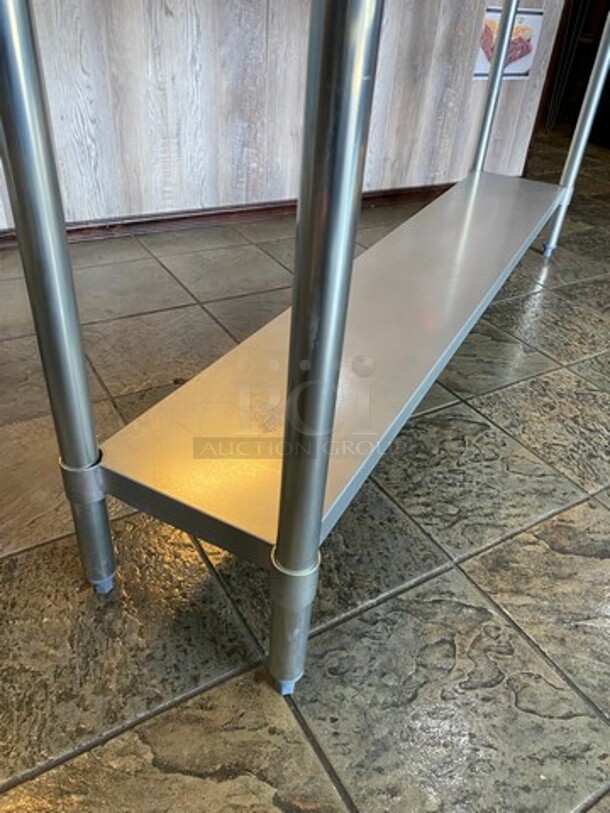 Solid Stainless Steel Work Top/ Prep Table! With Storage Space Underneath! On Legs! - Image 5 of 5