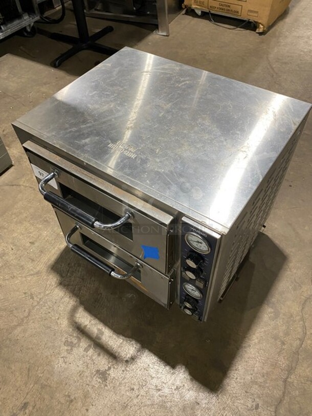 Waring stainless Steel Commercial Countertop Electric Powered Double Deck Pizza Oven! - Image 9 of 9