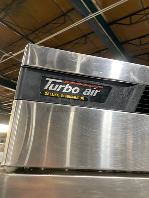 Turbo Air Commercial 2 Door Reach In Refrigerator! All Stainless Steel! With Metal Racks! On Casters! 110-120V 1 Phase! Model: TSR-49SD SN: DR49SB5100! - Image 8 of 9