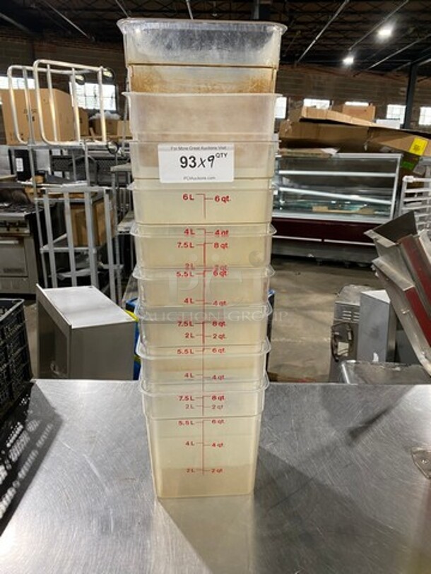 Cambro Assorted Size Clear Poly Food Containers! 9x Your Bid! - Image 1 of 6