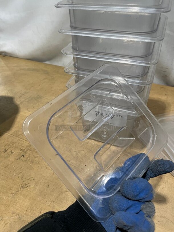 Winco Clear Polycarbonate Food Pans! With Lids! 7X Your Bid!  - Image 8 of 8