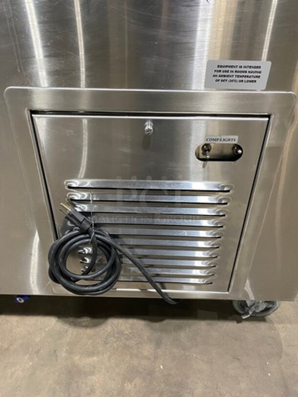 Low Temp Commercial Refrigerated Food Serving Station Counter/ Cold Pan! With Sneeze Guard! Stainless Steel Body! On Casters! Model: 50CFMX SN: L10C33214L 120V 60HZ 1 Phase - Image 8 of 10
