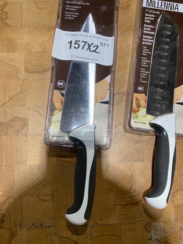 NEW! Millennia Stainless Steel Chefs Knifes! 2x Your Bid! - Image 3 of 9