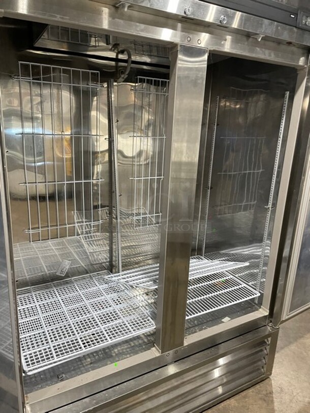 AWESOME! Master-Bilt Commercial Double Door Reach In Freezer! All Stainless Steel! With Poly Coated Racks! 115V 1PH! Model: F49-S SN: F49S-15050013! - Image 5 of 9