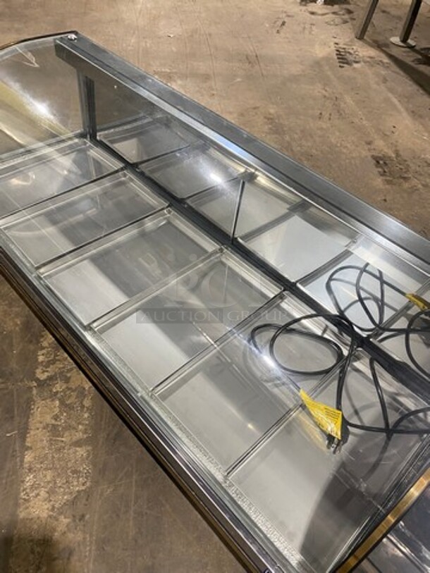 LATE MODEL! 2019 Diamond Commercial Countertop Refrigerated Sushi Display Case Merchandiser! With Curved Glass! Stainless Steel Body! On Small Legs! Model: GVRB160 SN: 12007 110V - Image 5 of 10