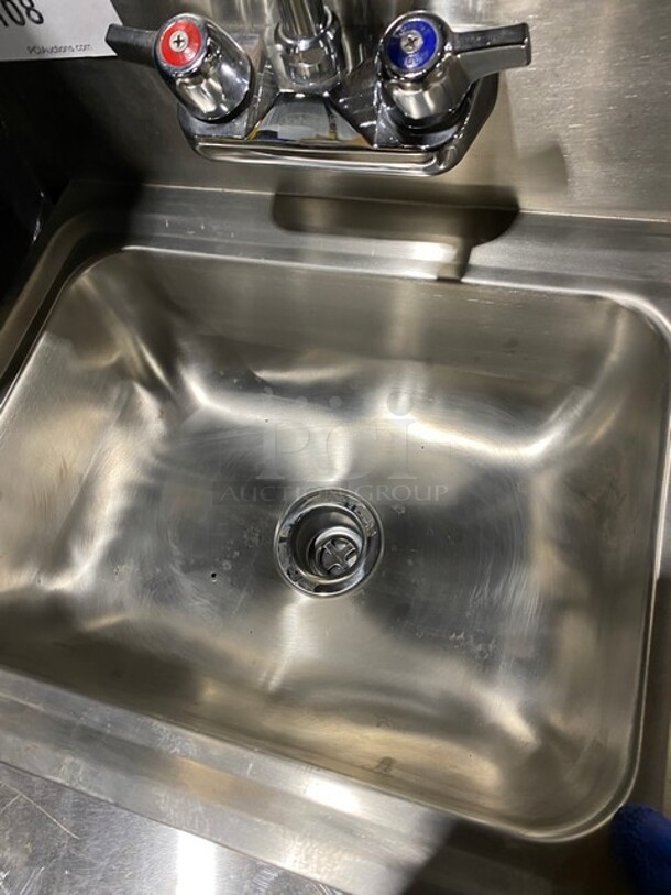 Krowne Commercial Stainless Steel Hand Sink! With Back Splash! With Faucet And Handles! Model: WM200 - Image 5 of 8