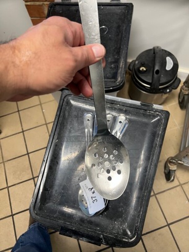 Assorted Size Perforated Serving Spoons! 8x Your Bid - Image 2 of 4