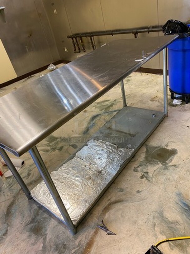 Solid Stainless Steel Work Top/ Prep Table! With Storage Space Underneath! On Legs! - Image 4 of 7