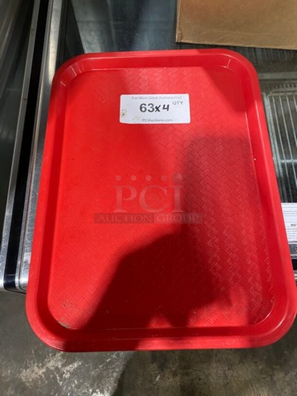 Carlisle Red Poly Food Serving Trays!