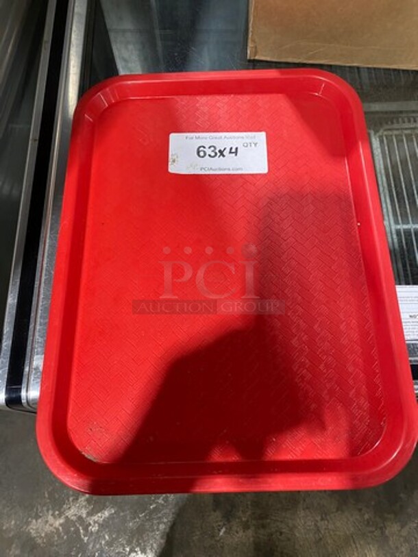 Carlisle Red Poly Food Serving Trays! - Image 1 of 4