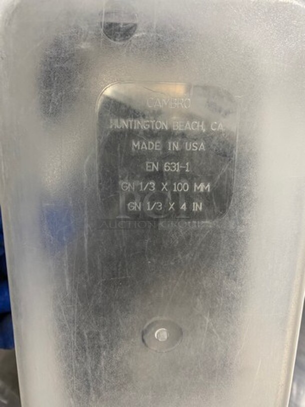 Cambro Clear Poly 1/3x4" Food Containers! 8x Your Bid! - Image 6 of 6