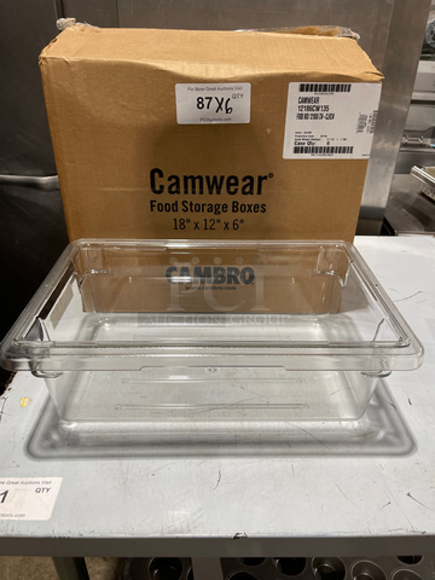 NEW! Cambro Clear Poly Food Box! 6x Your Bid! 12x18x6